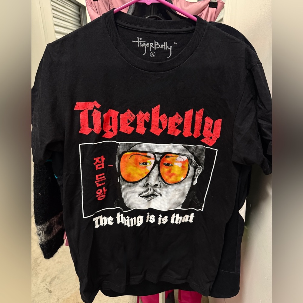 Bobby Lee TigerBelly “The Thing Is Is That” Graphic T-Shirt S Black Cotton